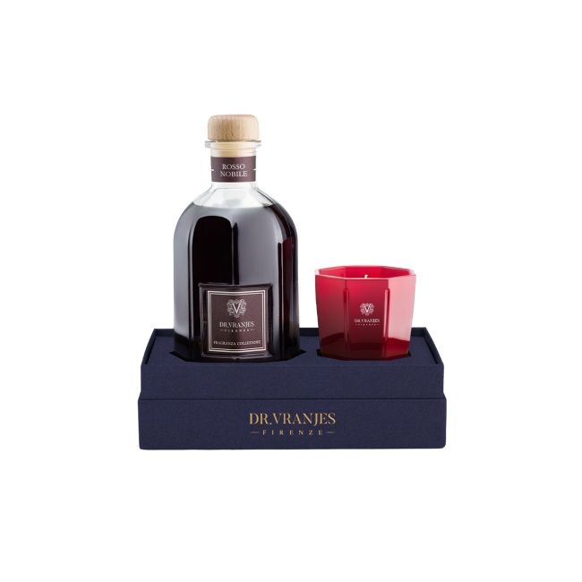 Vranjes Rosso Nobile Gift Box Rosso Nobile 250ml Diffuser + 80g Candle 330ml - Uniszex Lakásillatosító